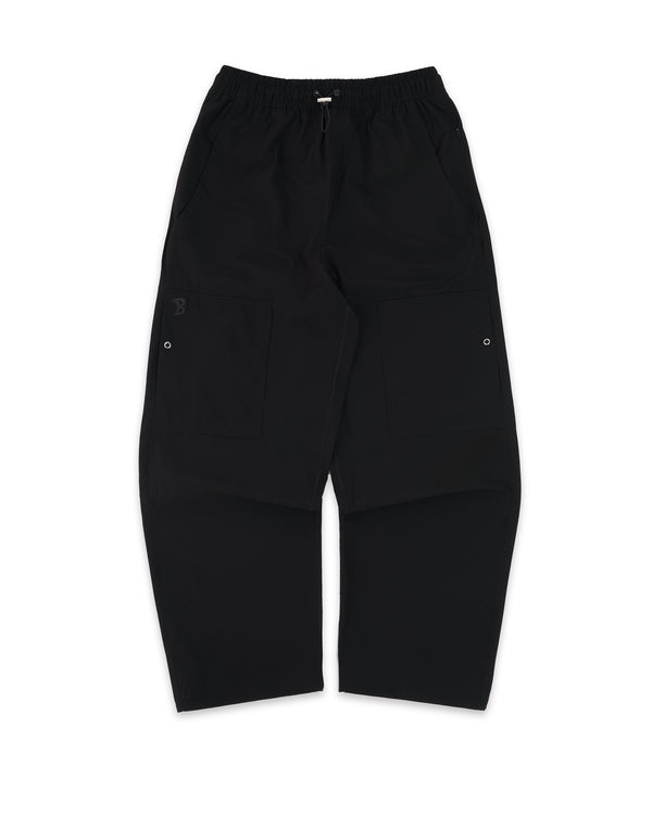 Baggy Vanta Black Track Pants Front Flatlay