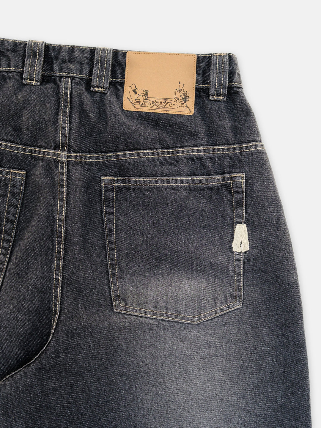Denim Pant | Flint Flatlay Rear Close up