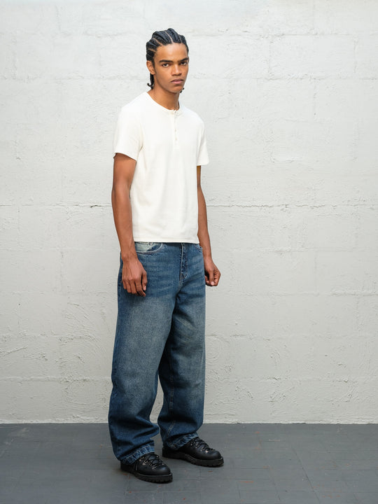 Denim Pant | Frost Front with white t-shirt and danner boots
