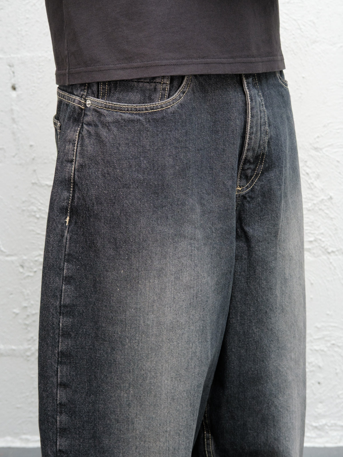 Denim Pant | Flint close up of front