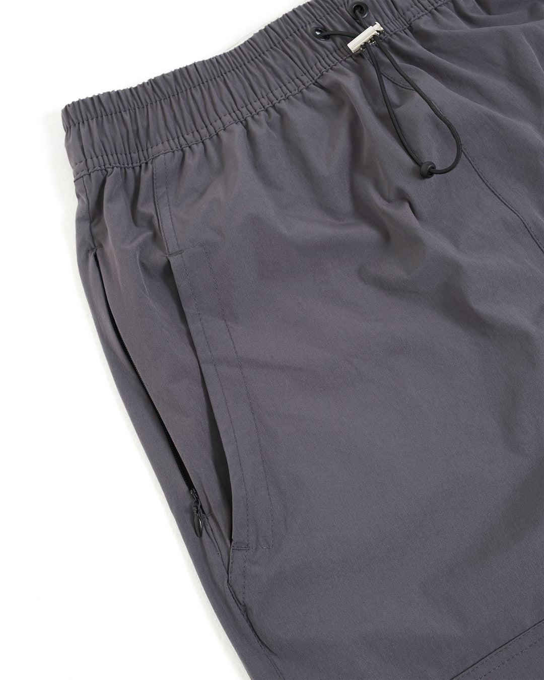 Baggy Oxide Grey Track Pants Front Flatlay Close up Pocket