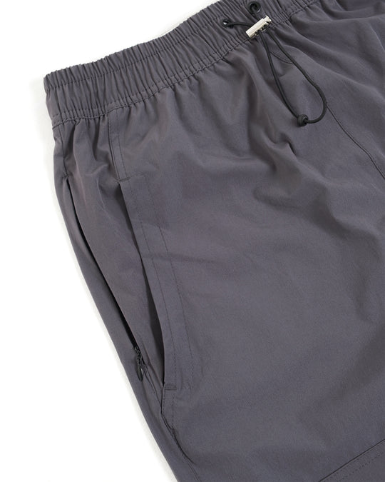 Baggy Oxide Grey Track Pants Front Flatlay Close up Pocket