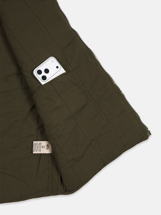 MILITARY GILET | PINE - Baggys.uk