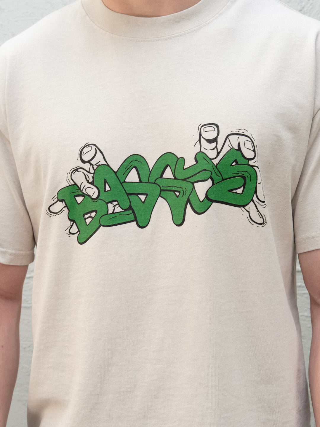 Baggys Grab Tee Bone — fabric close-up detail