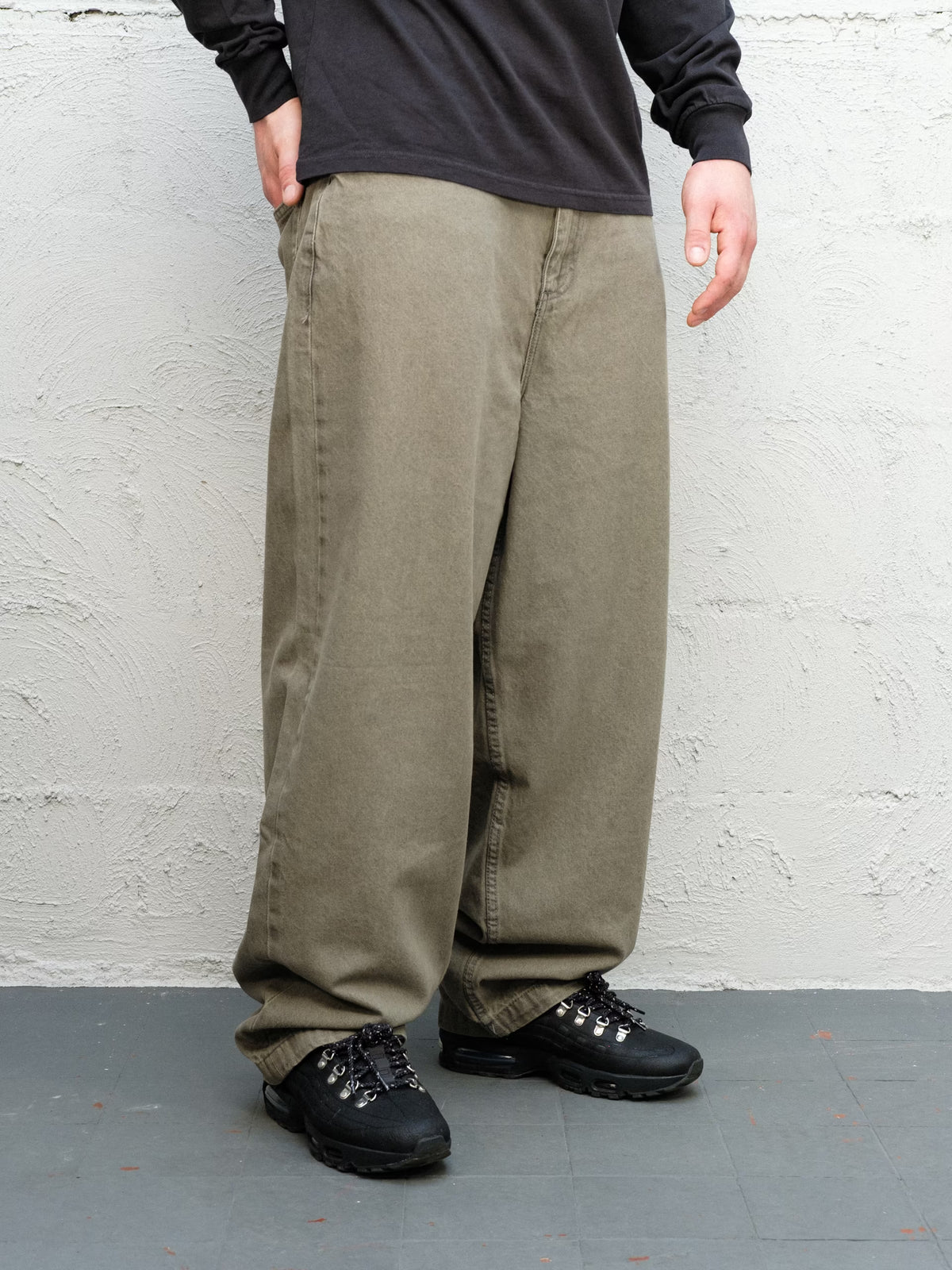 DENIM PANT | SAGE Lower half front Baggys.uk