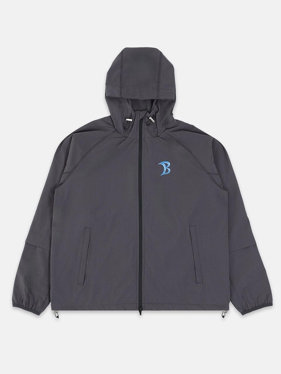 Baggy Oxide Grey Track Jacket Front Flatlay