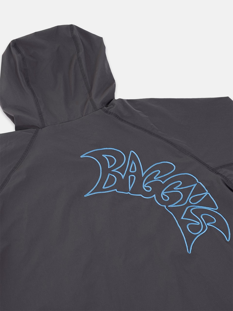 Baggys Oxide Grey Track Top Back Embroidery in Blue