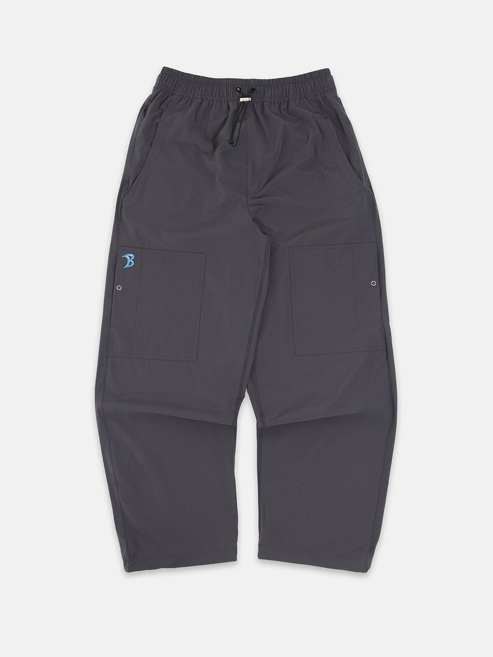 Baggy Oxide Grey Track Pants Front Flatlay