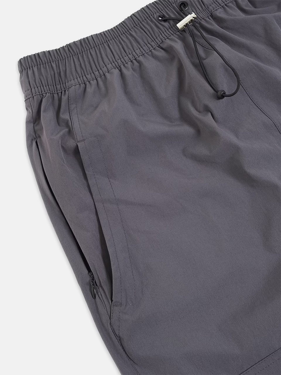 Baggy Oxide Grey Track Pants Front Flatlay Close up Pocket