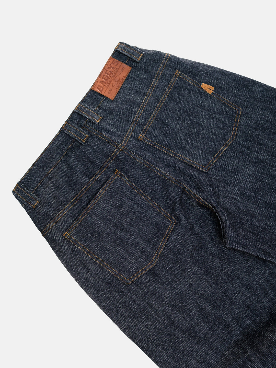 Denim Pant | Selvedge Indigo Flatlay Close up Rear