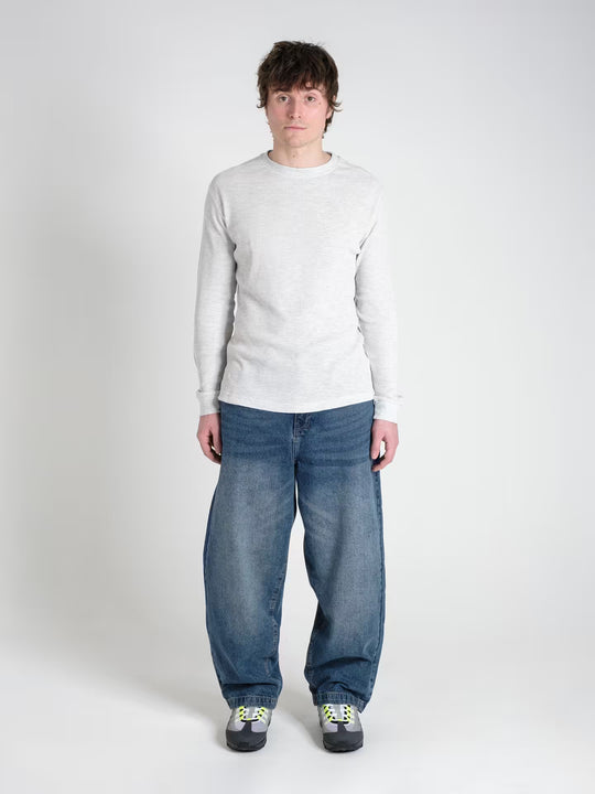 baggy jean denim pant frost on body shot front