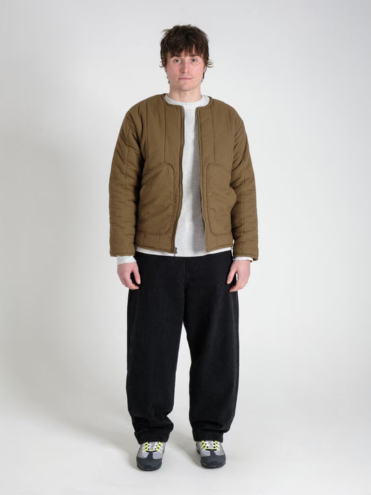 military jacket pine green on body shot front