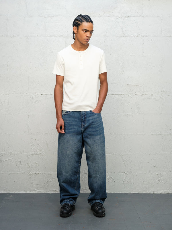 Denim Pant | Frost Front with white t-shirt and danner boots