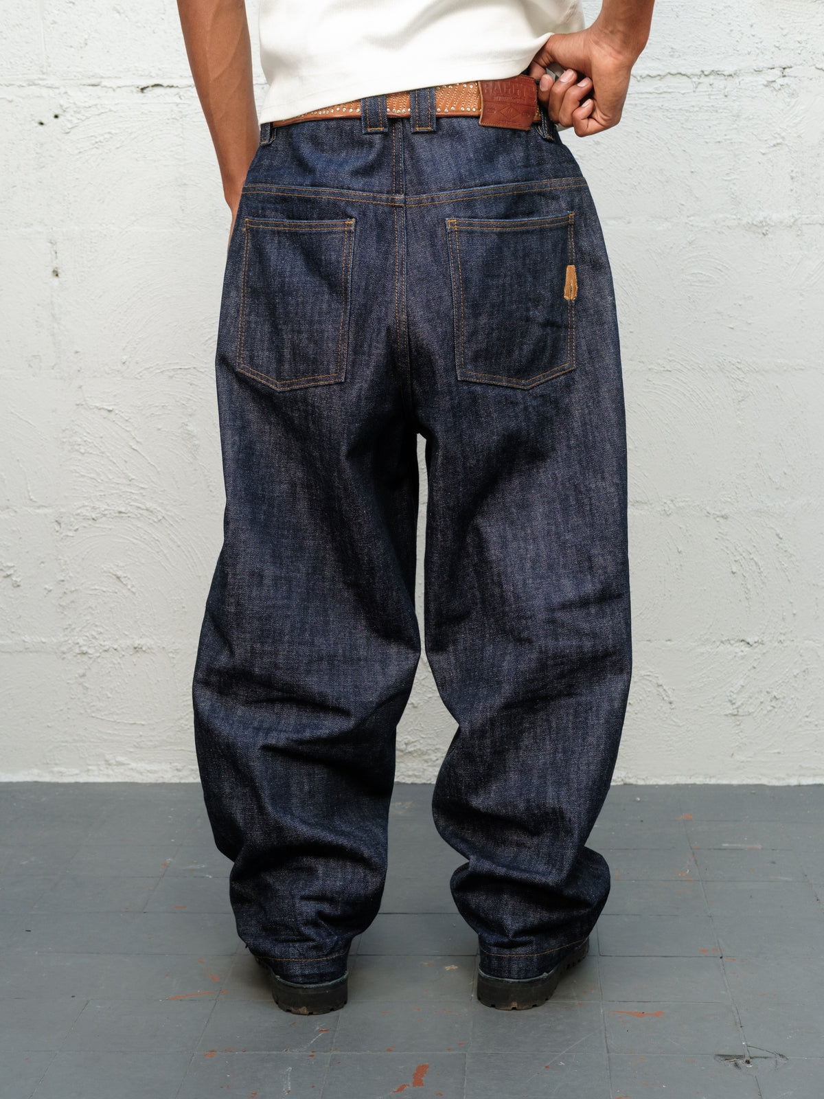 Denim Pant | Indigo Raw Selvedge Close up rear