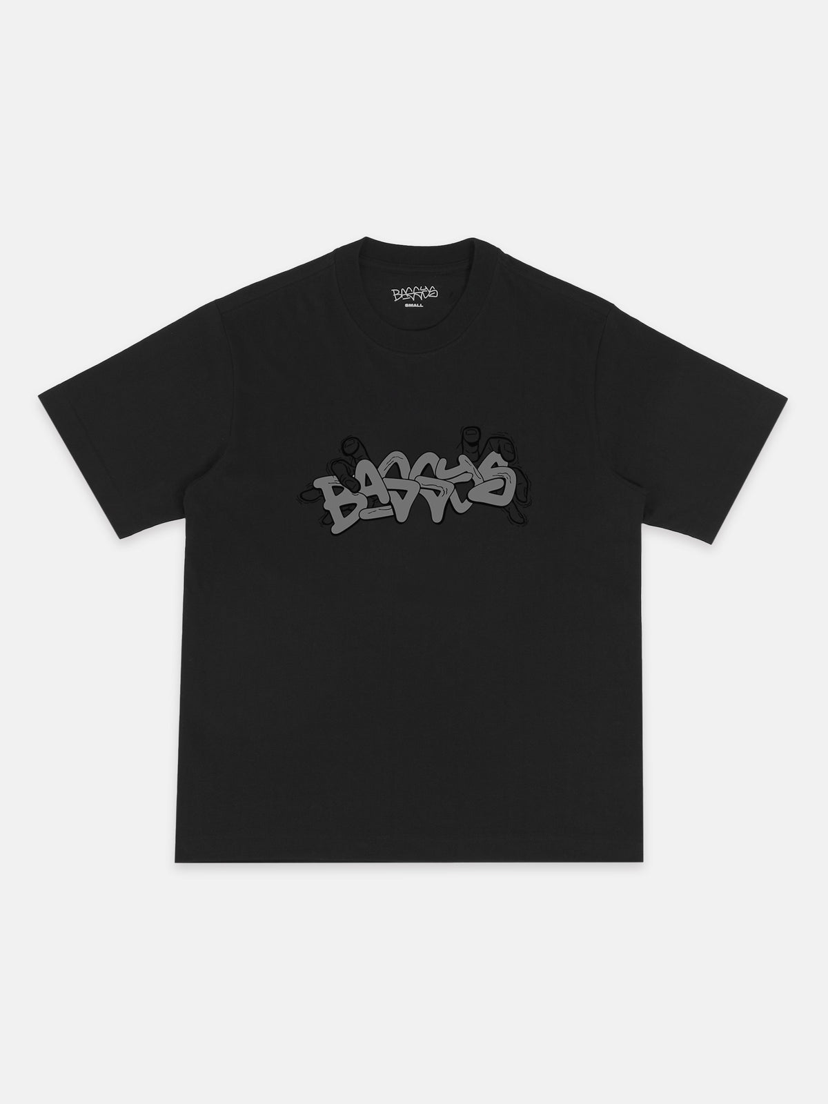 Baggys Grab Tee Faded Black — front flatlay