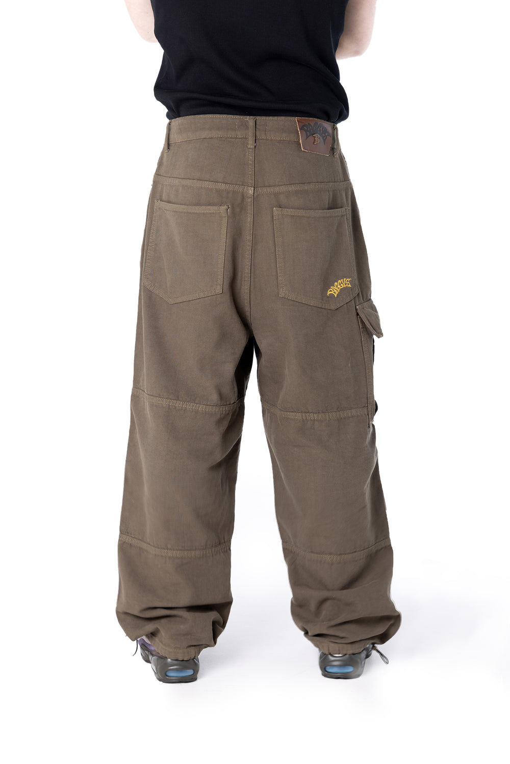 Super Baggy Cargos - Green - Studio shoot Back