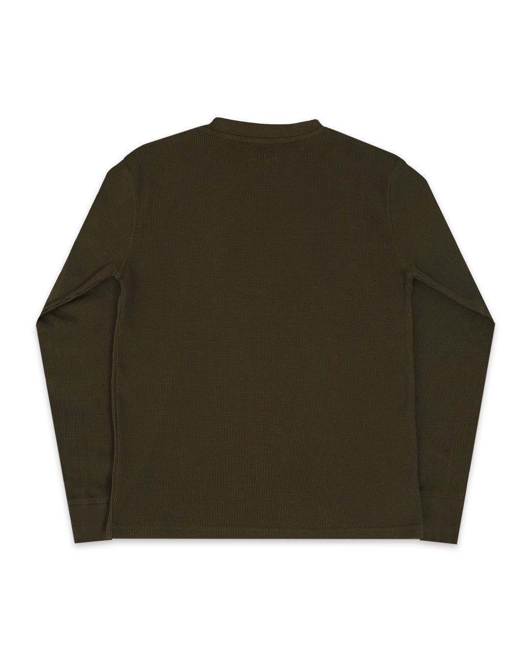 Green Waffle Long Sleeve Back Flatlay