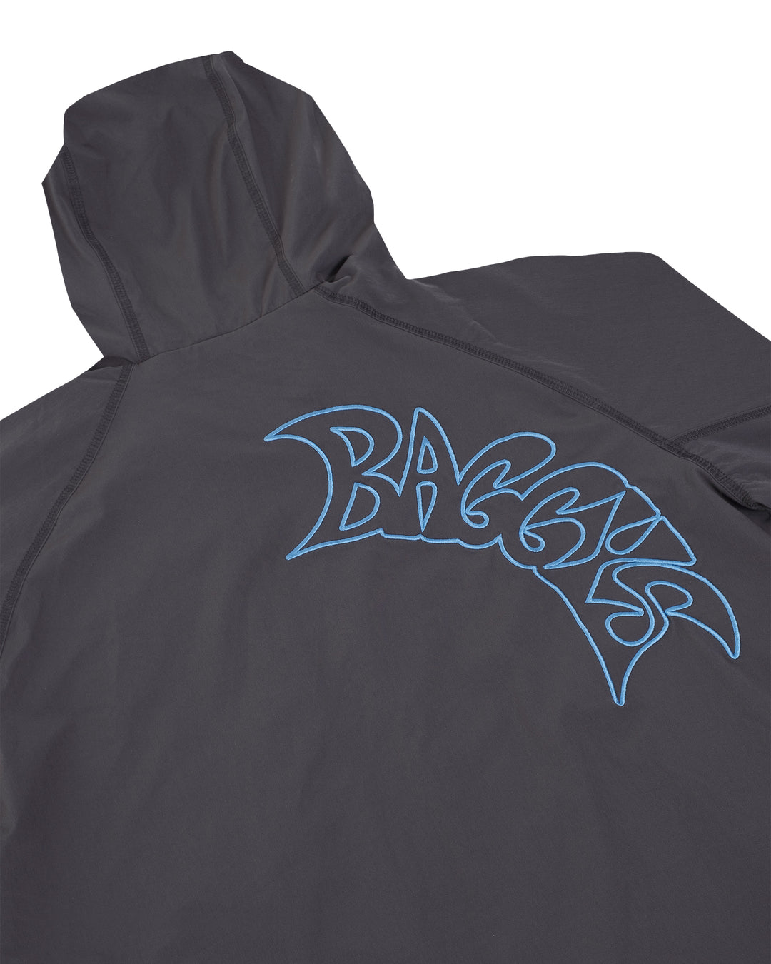 Baggys Oxide Grey Track Top Back Embroidery in Blue