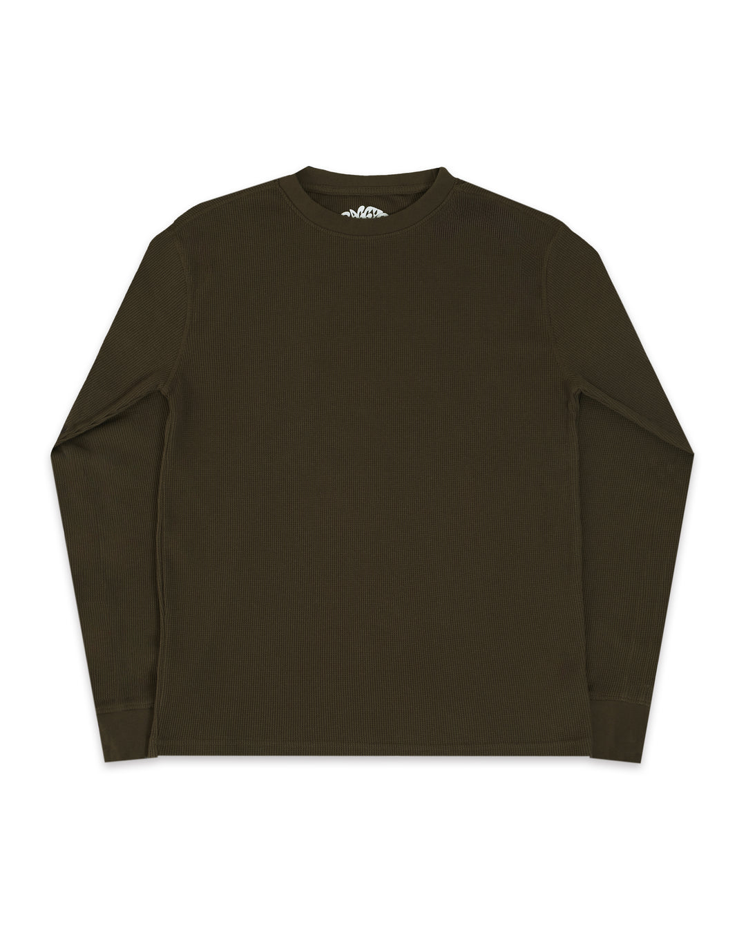 Green Waffle Long Sleeve Front Flatlay